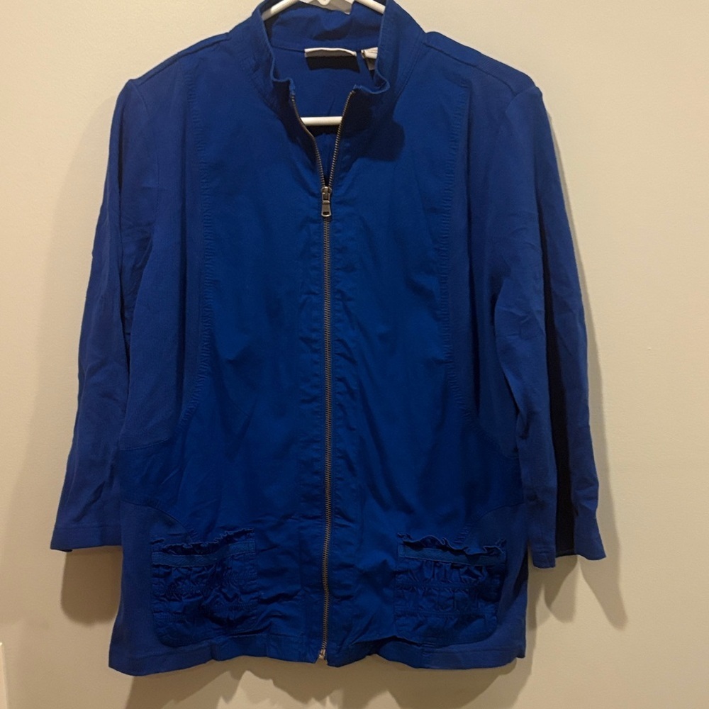 Chico's Cobalt Blue Utility Jacket